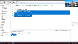 Python Else / If or elif Tutorial: Student's Grade program using Eclipse