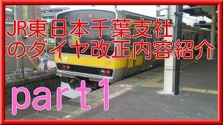 【ダイヤ改正紹介Part①】JR東日本千葉支社ダイヤ改正紹介