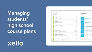 Managing students' high school course plans