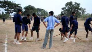 Sainik School, Bijapur- Athletic Meet Dec 2010-Tug of War -Wod vs Hoy- Preparation.avi