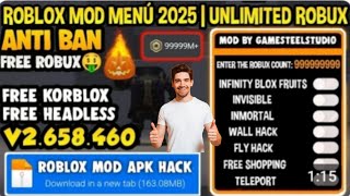 Roblox APK Hack 2.658.460 Mod Menu 2025 Android E IOS Compras \u0026 Robux Gratis por mediafire