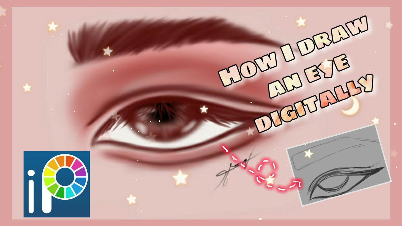 HOW TO DRAW AN EYE DIGITALLY [IbispaintX] Speed Art | SEMI-REALISTIC ...