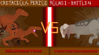 Pivot Dinosaur Battles: REBORN! - Velociraptors VS Pachycephalosaurus