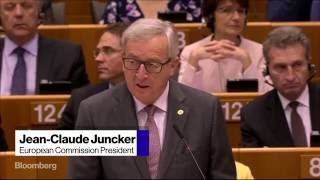 EU's Juncker Blasts UKIP's Farage: 'Why Are You Here?'