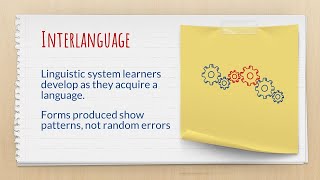 Unpacking terms: Interlanguage