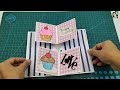 diy birthday pop up card การ์ดป๊อปอัพวันเกิดแบบง่ายๆ แม่เนย น้องพอสdiy