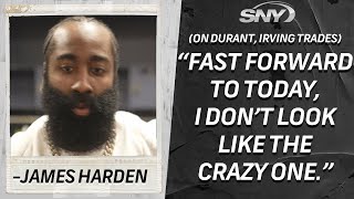 James Harden on Nets trading Kevin Durant and Kyrie Irving, final dismantle of the 'big three' | SNY