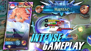 FANNY INTENSE GAMEPLAY!! SOLO RANK GAMEPLAY + MANIAC | MLBB