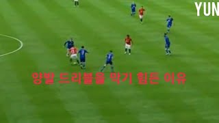 양발 드리블이 막기 힘든 이유(박지성의 드리블 패턴)