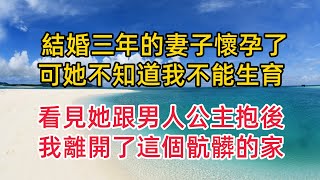 結婚三年的妻子懷孕了，可她不知道我不能生育，看見她跟男人公主抱後，我離開了這個骯髒的家#婚外情 #情感故事 #婚姻生活