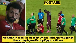🥹 Mo Salah In Tears As He Walk Off The Pitch After Suffering Hamstring Injury During Egypt vs Ghana