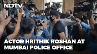 Hrithik Roshan At Mumbai Police Office To Record Statement In Fake E-Mails Case