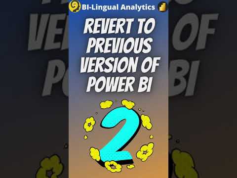 How To Revert Back To A Previous Version Of Power BI - #Shorts - YouTube