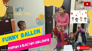 Funny Ballon Blasting Challange | गुब्बारे फुलाना और फोड़ने वाला मजेदार challange |