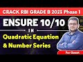 How to Score 10/10 In Quadratic Equation & Number Series for RBI Grade B 2023 Phase 1 IBy Oliveboard