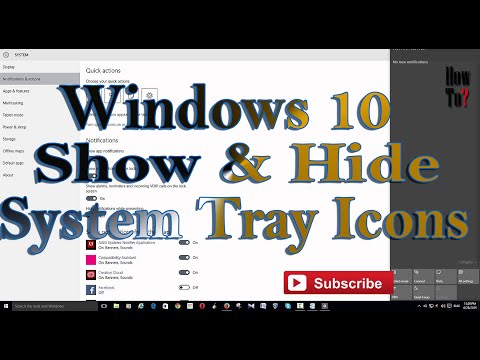 Hide & show Notification, System Tray Icons in Windows 10