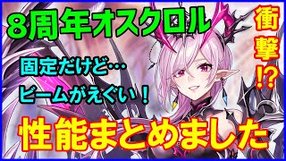 【白猫】オスクロル（8周年）性能確認まとめ、スキル２のビーム複数設置が超えぐいｗｗ これは闇の軍勢に勝ちましたなｗ