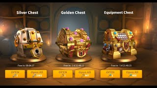 Rise of Kingdoms - Opening 1083 silver, 447 gold, 408 crystal, 230 sovereign keys