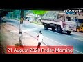 chavara accident video man narrow escaped