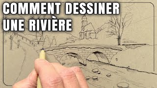 HOW TO DRAW A RIVER EASILY FOR BEGINNERS - (ART CLASS - PAINT WITH LO)