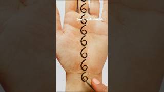 6 Number Easy Simple Mehndi Design Trick 😍💖 #mehndi #henna #youtubeshorts #shortvideo #trending