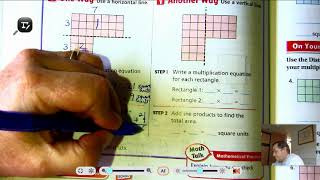 3rd grade GO Math:  Lesson 11.8 Area of Combined Rectangles pages 483-486