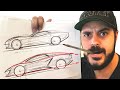 How to draw cars - Simple tricks using only a $0.50 pen TRY THIS!