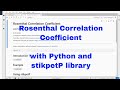 Python - Rosenthal Correlation Coefficient with stikpetP