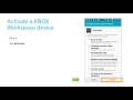Activate a Samsung KNOX workspace device