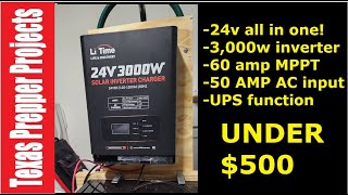 LiTime 24v all in one!  Under $450 inverter/charger/MPPT | Texas Prepper Projects Back Friday $389!