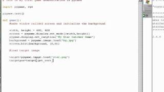 Python - Pygame Lesson - Star Catcher - Part 1: screen, background, images