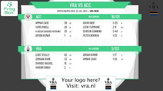 🔴LIVE: VRA vs ACC | KNCB Eerste Klasse Round 15 | Royal Dutch Cricket | 25-07-2021