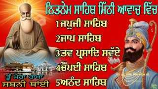 ਨਿਤਨੇਮ ਪੰਜ ਬਾਣੀਆਂ ਦਾ ਪਾਠ/panj bania da paath/panj Bania/पांच बानियां पाठ/Nitnem Sahib/Japji Sahib