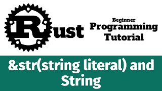Rust Programming Tutorial #25 - &str(string literal) and String