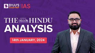 The Hindu Newspaper Analysis | 14th January 2024 | Current Affairs Today | UPSC Editorial Analysis