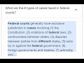 What are the 8 types of cases heard in federal courts?