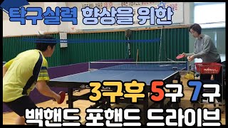 [탁구레슨]3구 드라이브후 5구가 어려운이유. 7구까지 해보자.