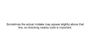 How to Read Programming Error Messages | Beginner Debugging Guide