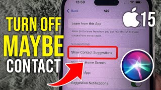 How To Turn Off “Maybe” Contact on iPhone - Full Guide