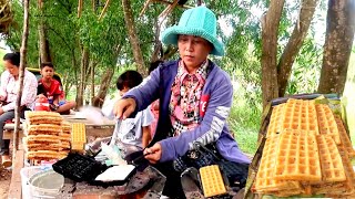 Delicious Waffles at Cambodia's Countryside Market: A Must-Try!