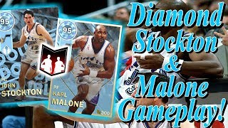 NBA2K18 MyTeam Diamond John Stockton & Karl Malone Dynamic Duo Gameplay!