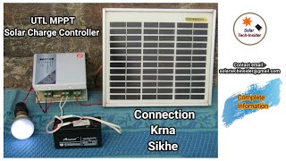 UTL MPPT Solar Charge Controller ka Connection krna Sikhe