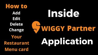 Swiggy Restaurant Partner App || Menu Editor || How to use Swiggy Partner app || Hindi || March 2021