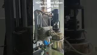 HDPE drinking bottle crushed flakes single stage water ring pelletizing line