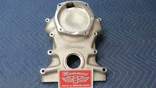 Ford Y Block SHORT Aluminum Timing Cover for Racers and Hot Rodders from Mummert