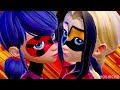 miraculous ladybug 💛💗 zoe x marinette duet transformation love kiss