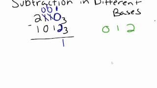 Subtraction in Different Number Bases