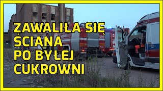 GŁOGÓW. Zawaliła się ściana po byłej cukrowni