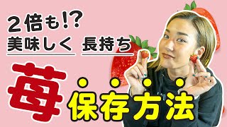 【保存方法】いちごを新鮮なまま美味しく2倍長持ちさせる裏技【最長2週間！】