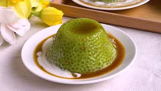 Pandan Sago Pudding | Gula Melaka Sago Pudding | 香兰叶西米布丁 | 马六甲西米布丁